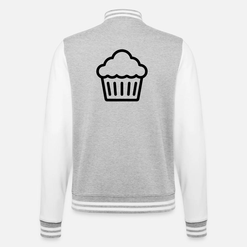 muffin - Veste Teddy - gris chiné / blanc