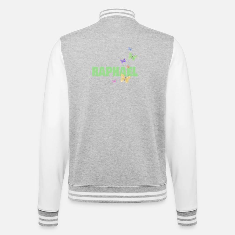 Raphael - College Sweat Jacket - heather grey/white