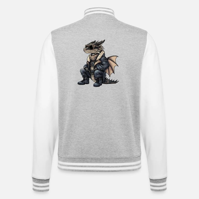 Dragon Cool Winter - College Sweat Jacket - heather grey/white
