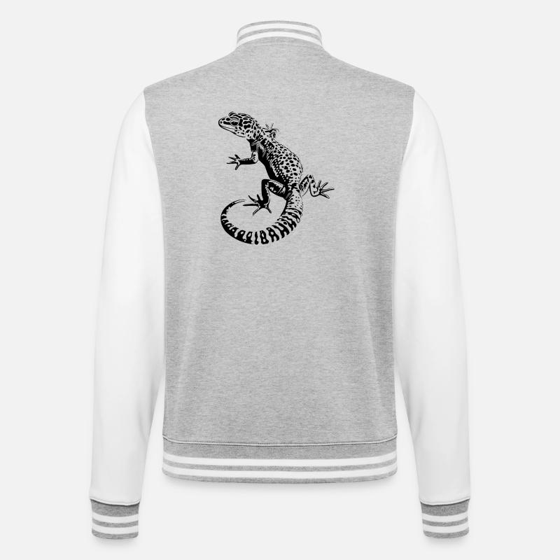 Léopardgecko - Veste Teddy - gris chiné / blanc