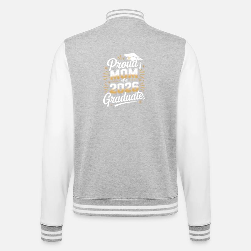 Fière maman d’un diplômé de 2026 - Veste Teddy - gris chiné / blanc