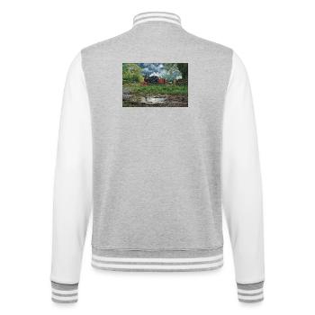 Tempête à voie étroite - Veste Teddy - gris chiné / blanc - Dos - Marisol (170cm)