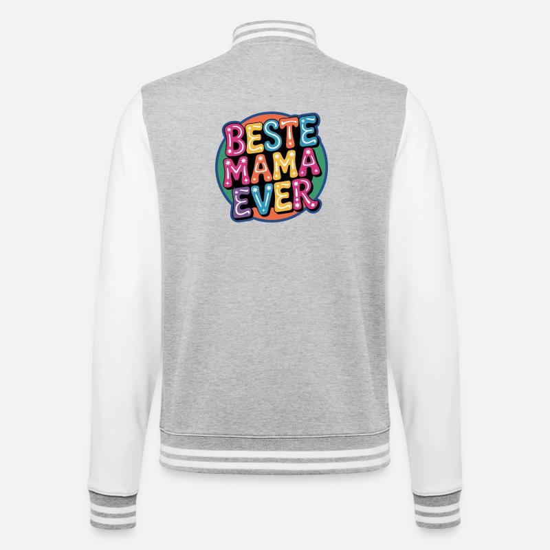 Meilleure maman de tous les temps - Veste Teddy - gris chiné / blanc