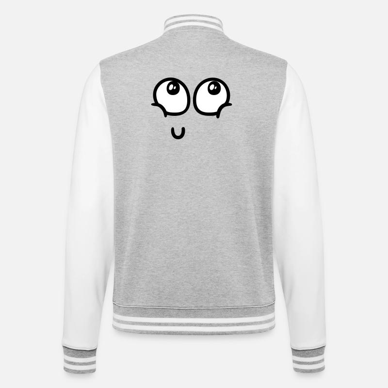 Joy overload - College Sweat Jacket - heather grey/white