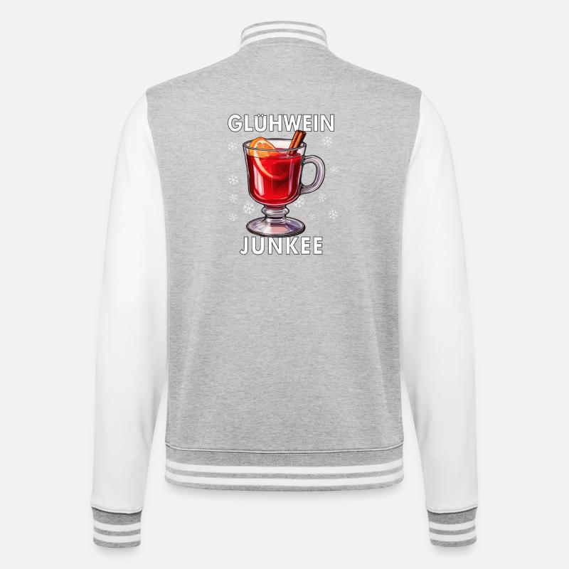 JUNKEE DU VIN CHAUD - Veste Teddy - gris chiné / blanc