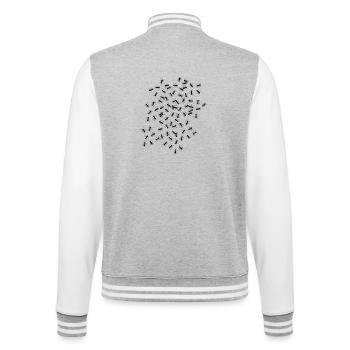 Home Sweet Home Illustration Paysage De Montagne - Veste Teddy - gris chiné / blanc - Dos - Marisol (170cm)