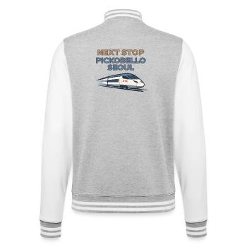Prochain arrêt : Séoul – Ambiances du train coréen - Veste Teddy - gris chiné / blanc - Dos - Marisol (170cm)