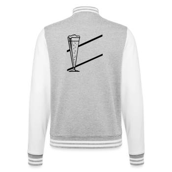 verre de bar - Veste Teddy - gris chiné / blanc - Dos - Marisol (170cm)