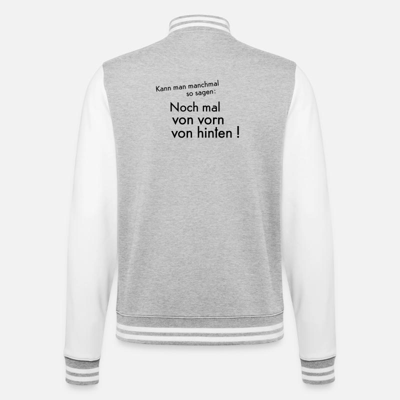 Front Rear - College Sweat Jacket - heather grey/white