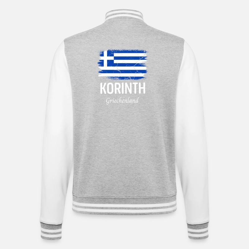 Corinth - College Sweat Jacket - heather grey/white
