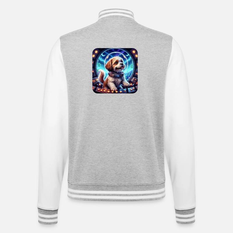 Petit Cosmique dans la capsule spatiale - Veste Teddy - gris chiné / blanc