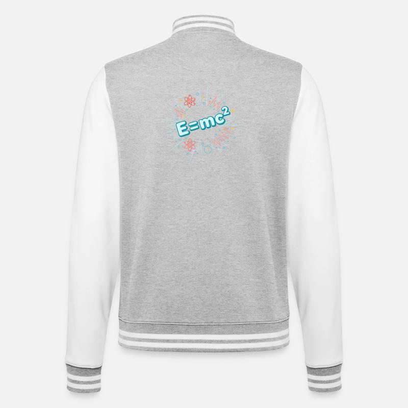 E=mc2 Scientific Explosion - College Sweat Jacket - heather grey/white