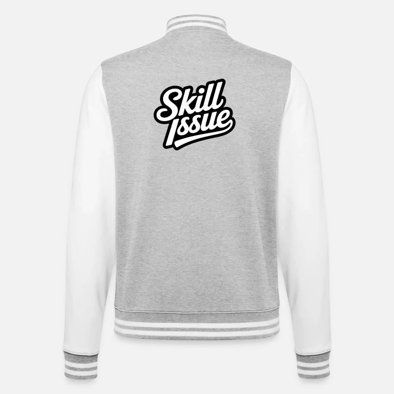 Skill-Problem - Lustige Gen Alpha Memes - College-Sweatjacke - Grau meliert/Weiß