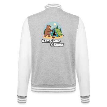 Camp Like a Beast - College-Sweatjacke - Grau meliert/Weiß - Hinten - Marisol (170cm)