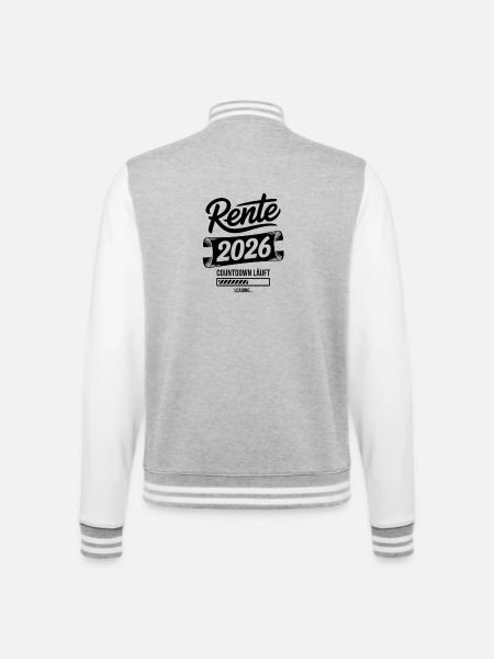 Pension 2026 Countdown Chart - College Sweat Jacket - heather grey/white