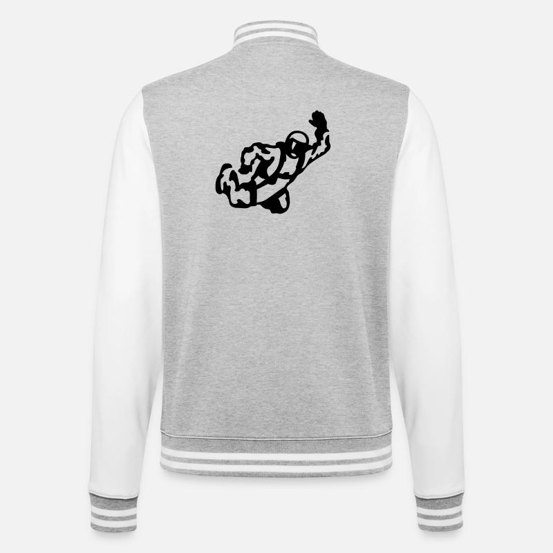 Skydive - College Sweat Jacket - heather grey/white