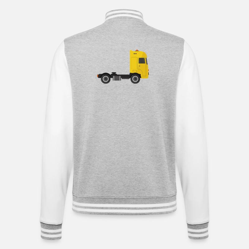 Semi-remorques - Veste Teddy - gris chiné / blanc