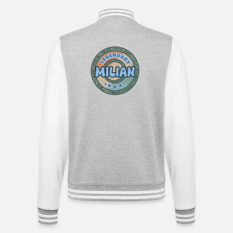 Milian as a gift idea - College Sweat Jacket - heather grey/white