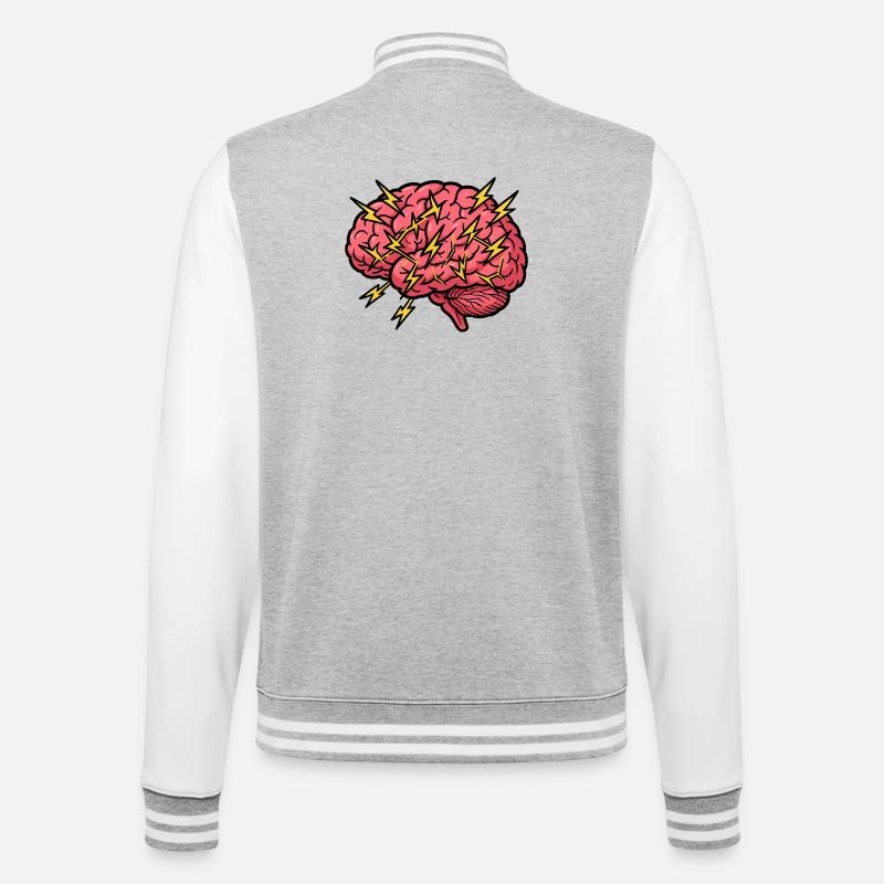 Blitzbrain Pop Art - Veste Teddy - gris chiné / blanc