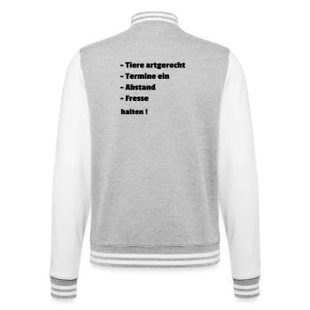 halten - College-Sweatjacke - Grau meliert/Weiß - Hinten - Marisol (170cm)
