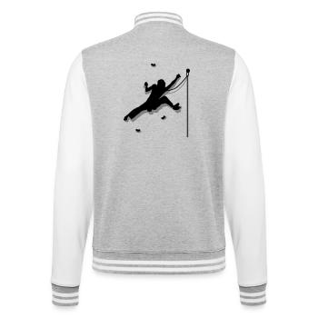 Wall climbing - College Sweat Jacket - heather grey/white - Back - Marisol (170cm)