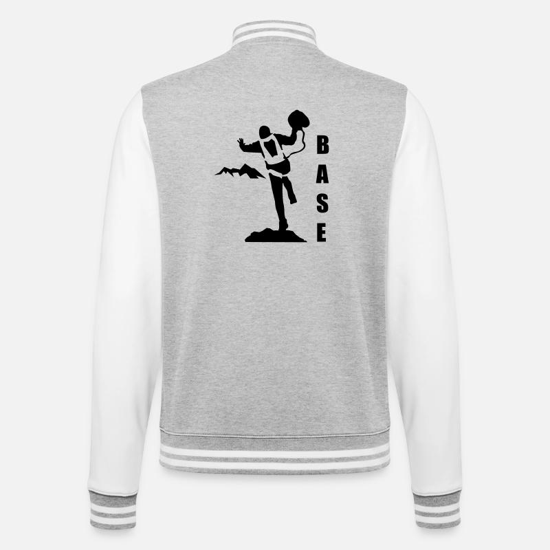 Saut de base - Veste Teddy - gris chiné / blanc