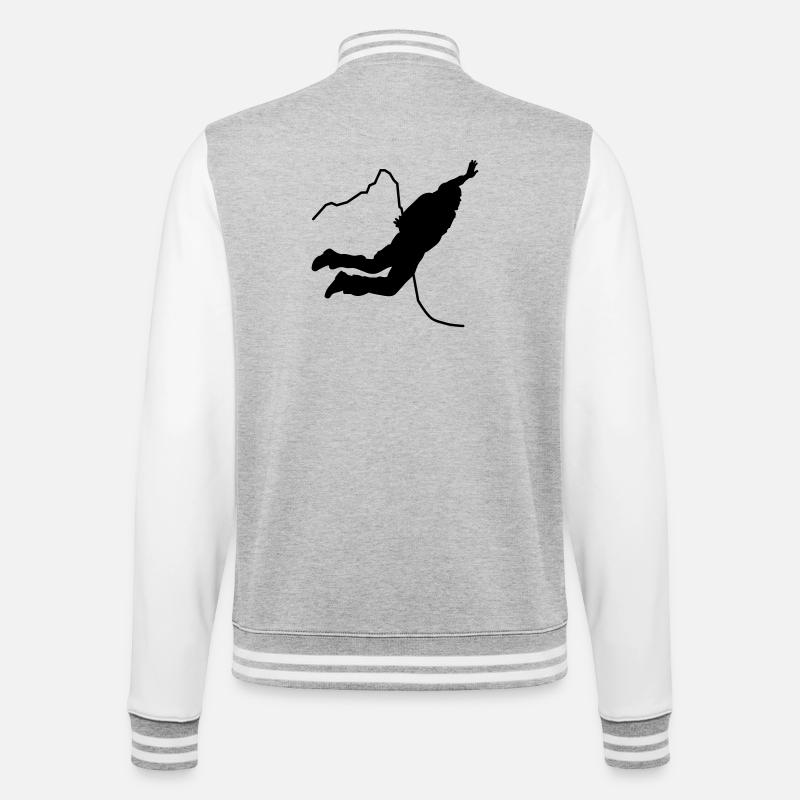 Saut de base - Veste Teddy - gris chiné / blanc