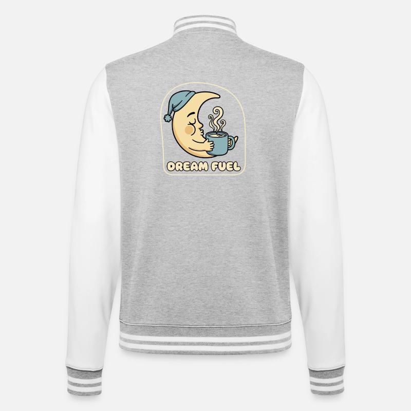 Moondream Coffee Magic - College Sweat Jacket - heather grey/white