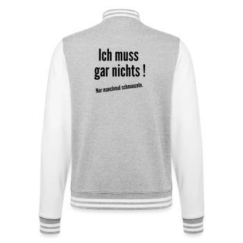 Smile - College Sweat Jacket - heather grey/white - Back - Marisol (170cm)