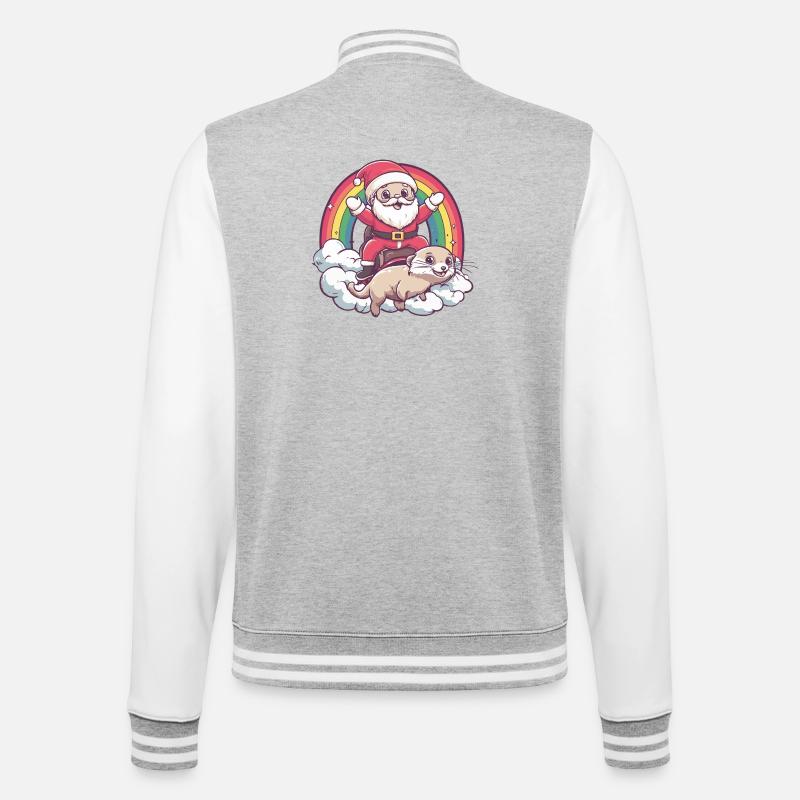 Noël du Père Noël Suricate - Veste Teddy - gris chiné / blanc