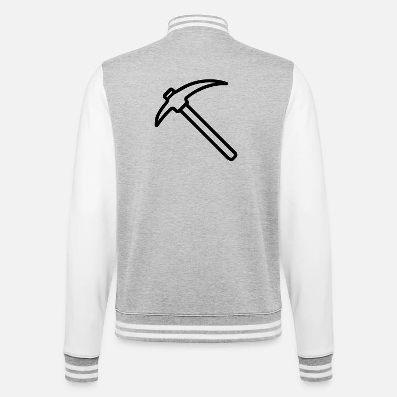 piolet - College Sweat Jacket - heather grey/white