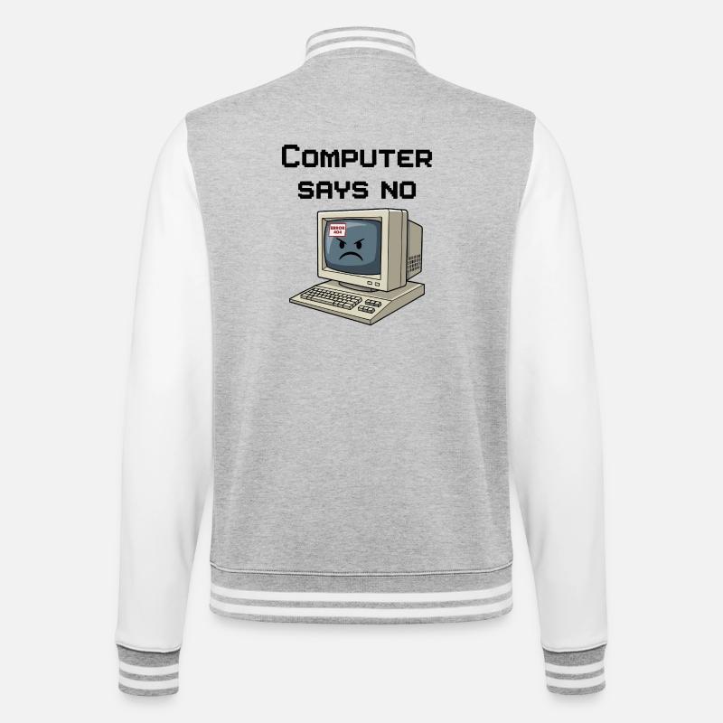 Retro Computer 404 Error - College Sweat Jacket - heather grey/white