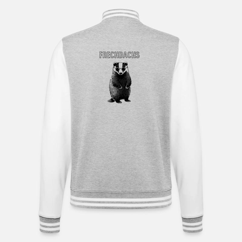 Rascal - College Sweat Jacket - heather grey/white