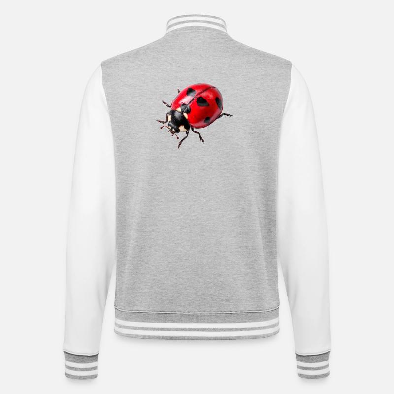 Les coccinelles sont aussi appelées coccinelles - Veste Teddy - gris chiné / blanc