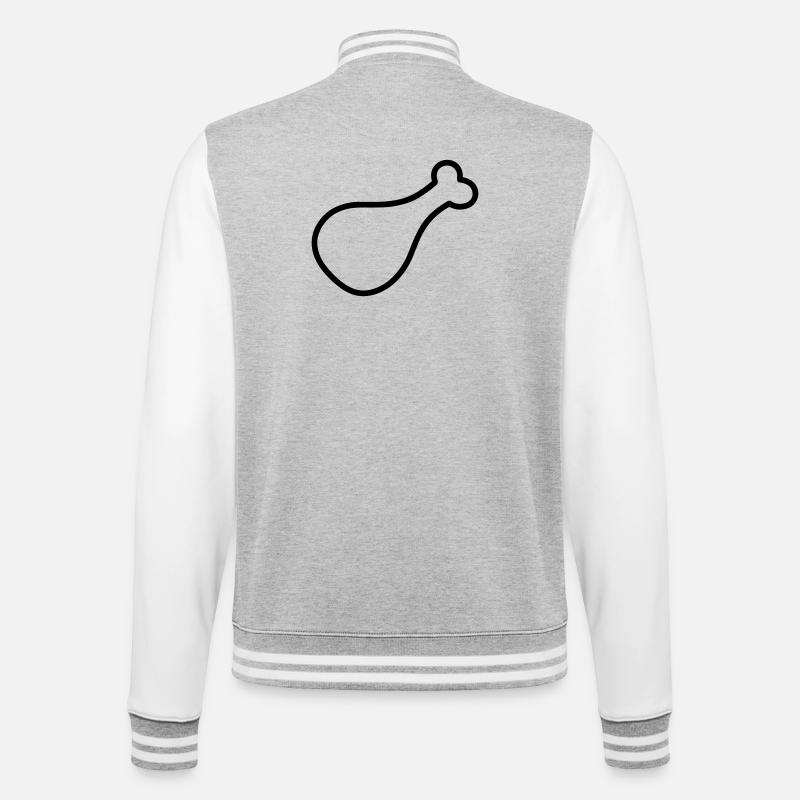 cuisse de poulet - Veste Teddy - gris chiné / blanc