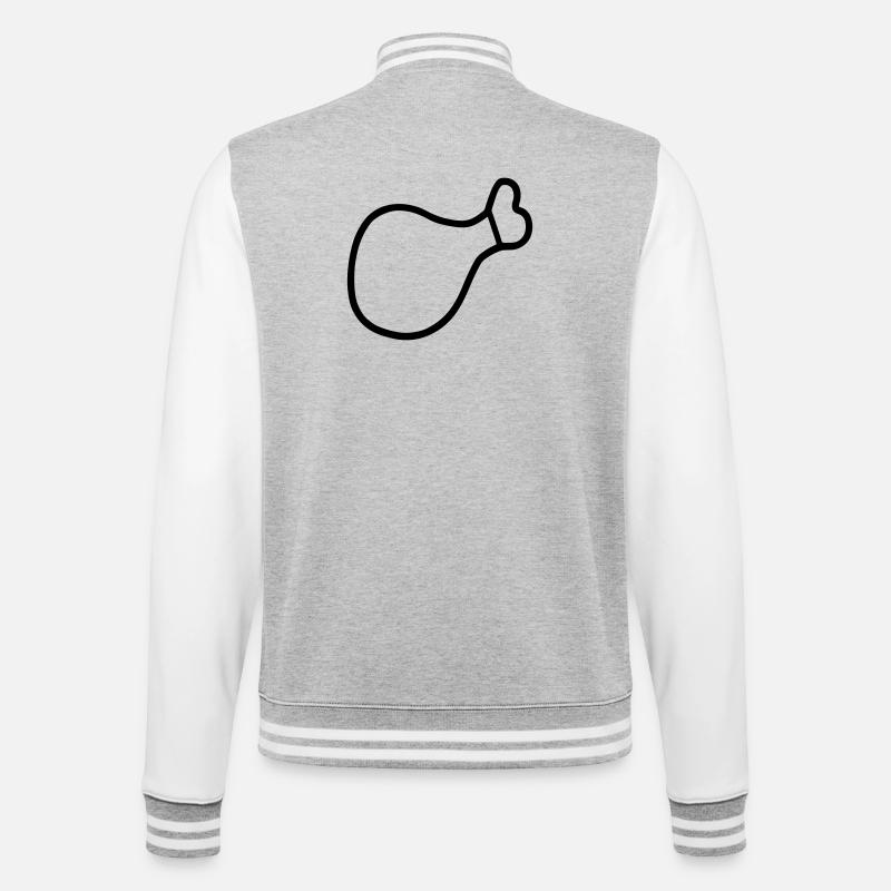 cuisse de poulet - Veste Teddy - gris chiné / blanc