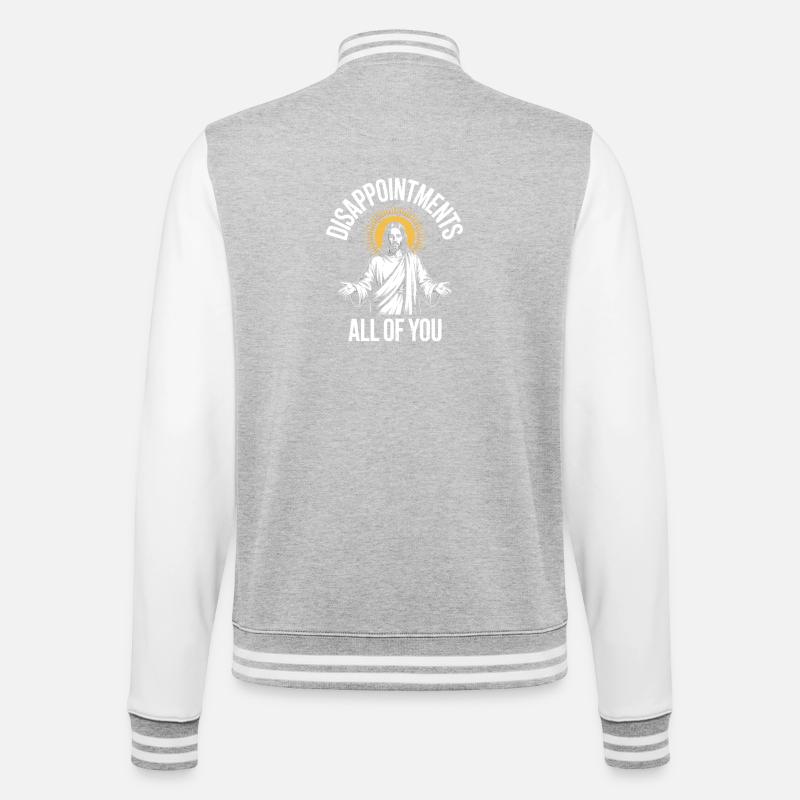 Enttäuschungen euch allen - College-Sweatjacke - Grau meliert/Weiß