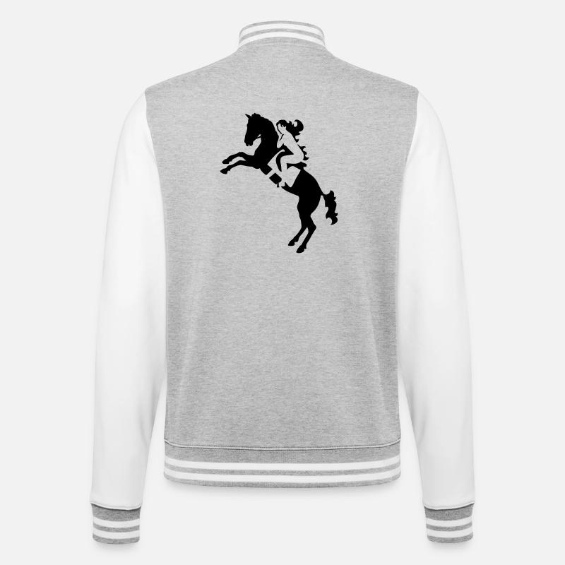 Cavalier - Veste Teddy - gris chiné / blanc