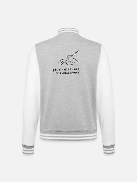The film set, pivotal point - College Sweat Jacket - heather grey/white