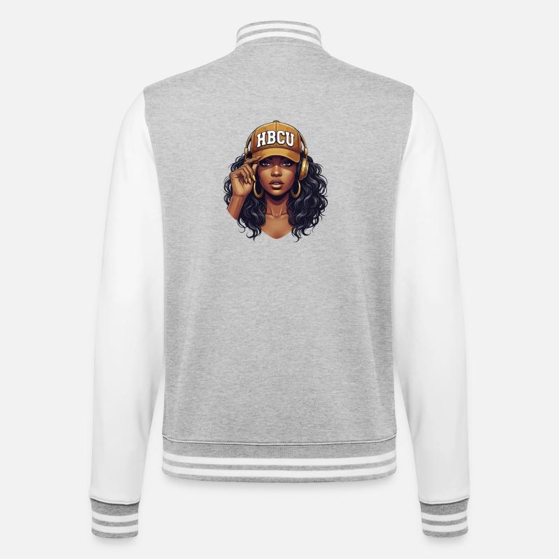 HBCU – African Roots Black Excellence Pride - Veste Teddy - gris chiné / blanc
