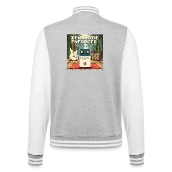 .... and finally the bandmates are quiet! - College Sweat Jacket - heather grey/white - Back - Marisol (170cm)