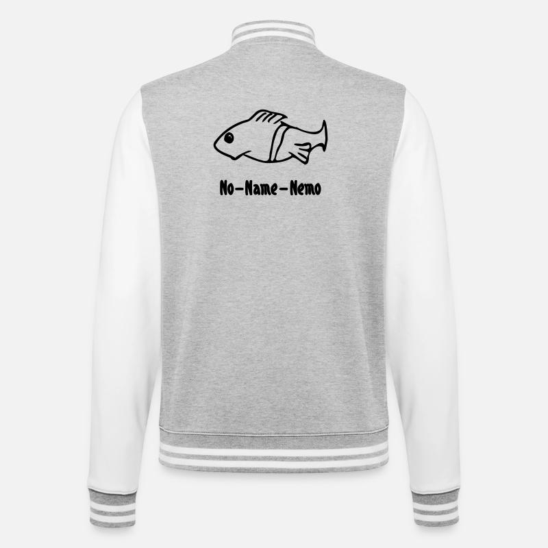 Poisson sans nom - Veste Teddy - gris chiné / blanc