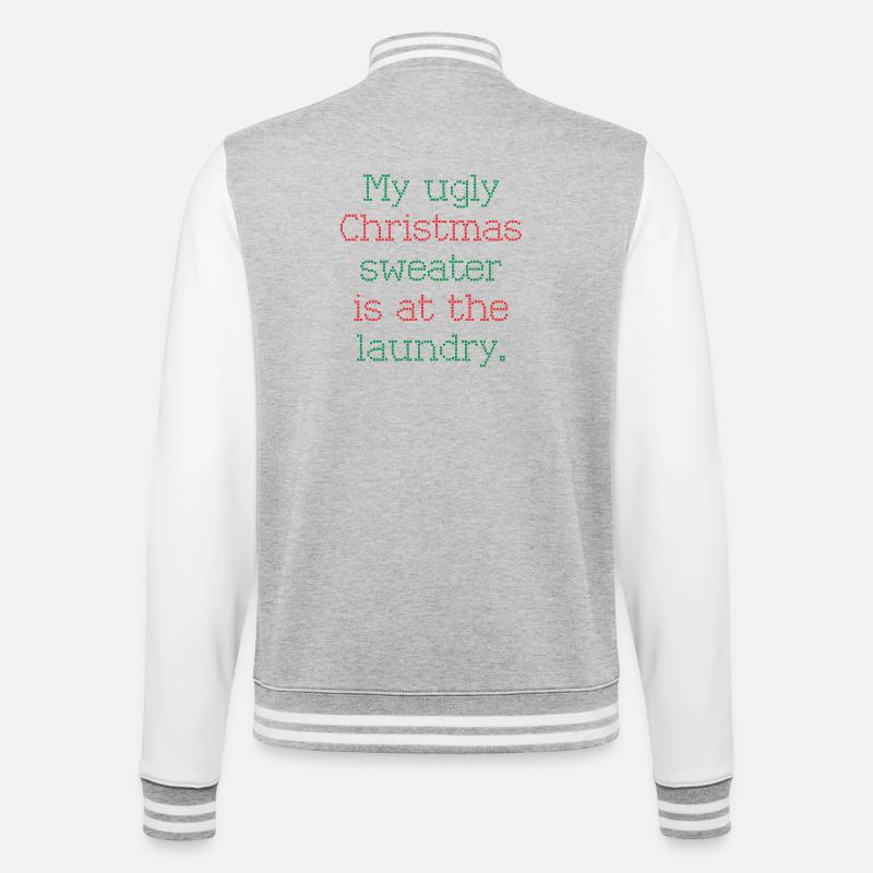 Pull de Noël - Veste Teddy - gris chiné / blanc