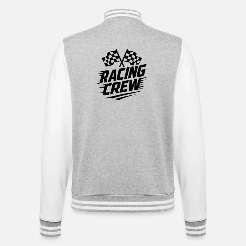 Équipage de course - Veste Teddy - gris chiné / blanc