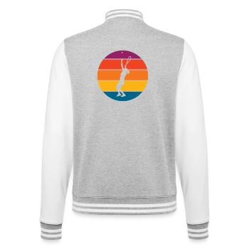 Tennis - College-Sweatjacke - Grau meliert/Weiß - Hinten - Marisol (170cm)