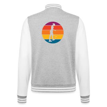 Tennis - College-Sweatjacke - Grau meliert/Weiß - Hinten - Marisol (170cm)