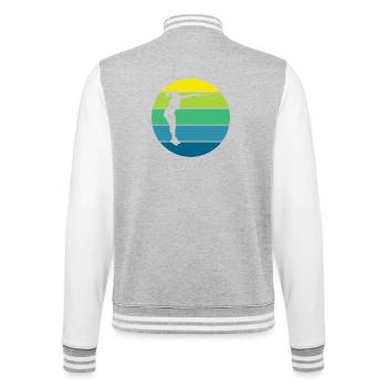 Tennis - College-Sweatjacke - Grau meliert/Weiß - Hinten - Marisol (170cm)