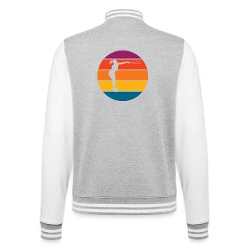 Tennis - College-Sweatjacke - Grau meliert/Weiß - Hinten - Marisol (170cm)