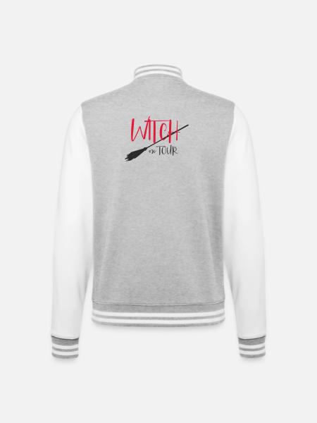 Witch on Tour Logo - College Sweat Jacket - heather grey/white