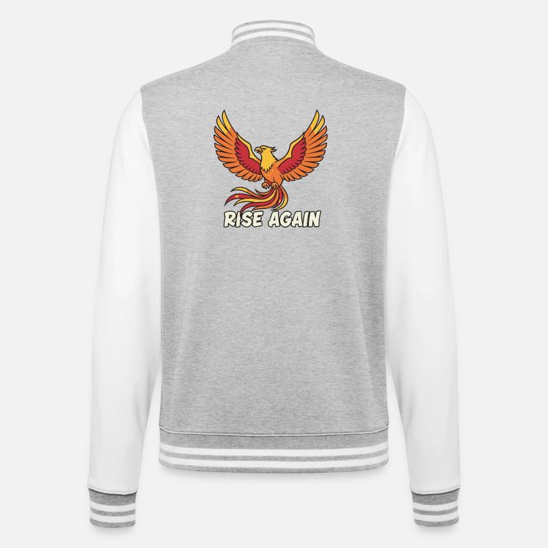 Phoenix Rise Again Motif - Veste Teddy - gris chiné / blanc